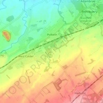 Hermand topographic map, elevation, terrain