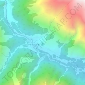 Upper Pisang topographic map, elevation, terrain
