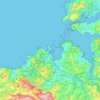 La Corogne topographic map, elevation, terrain