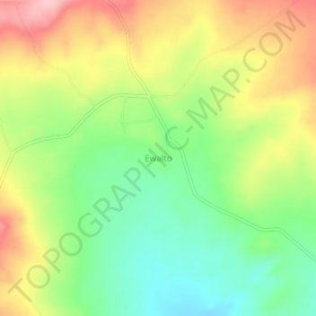 Ewalto topographic map, elevation, terrain