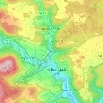 Neumühle topographic map, elevation, terrain