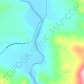Cleveland topographic map, elevation, terrain