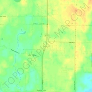 Beecher topographic map, elevation, terrain