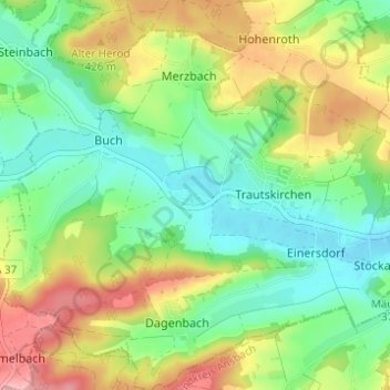 Fröschendorf topographic map, elevation, terrain