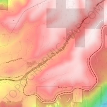 Baxter topographic map, elevation, terrain