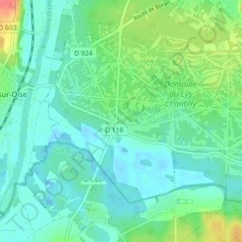 Le Lys topographic map, elevation, terrain