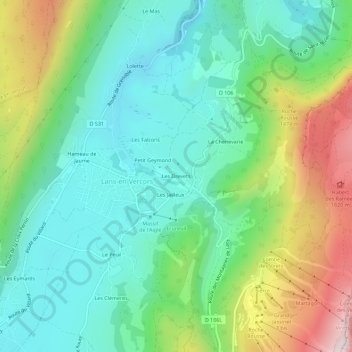 Les Drevets topographic map, elevation, terrain