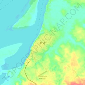 Juruti topographic map, elevation, terrain