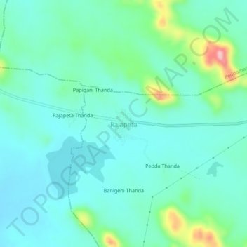 Rajapeta topographic map, elevation, terrain