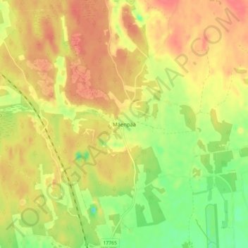 Mäenpää topographic map, elevation, terrain