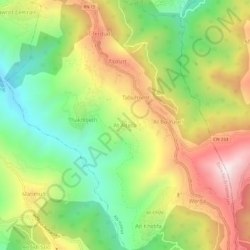 At Adella topographic map, elevation, terrain