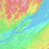 Île D'Orléans topographic map, elevation, terrain