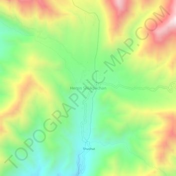 Hemis Shukpachan topographic map, elevation, terrain