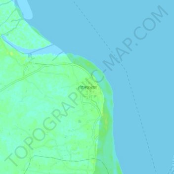 Daulatkhan topographic map, elevation, terrain