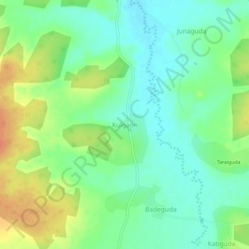 Kulgaon topographic map, elevation, terrain