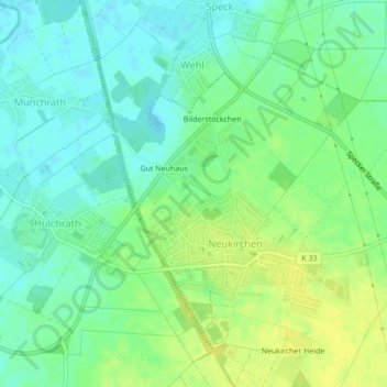 Am Neuhauser Weg topographic map, elevation, terrain