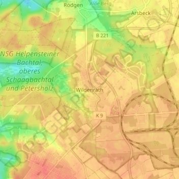 Wildenrath topographic map, elevation, terrain