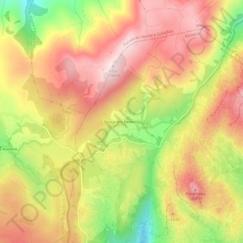 Bouça dos Homens topographic map, elevation, terrain