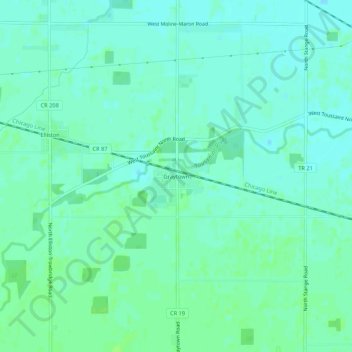 Graytown topographic map, elevation, terrain