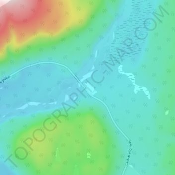 Bell II topographic map, elevation, terrain