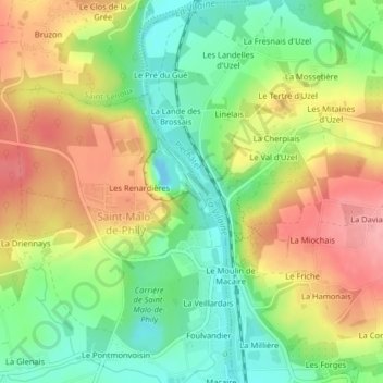 Le Clos Pointu topographic map, elevation, terrain