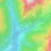 Pourchery topographic map, elevation, terrain
