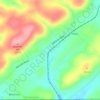 Intersection topographic map, elevation, terrain