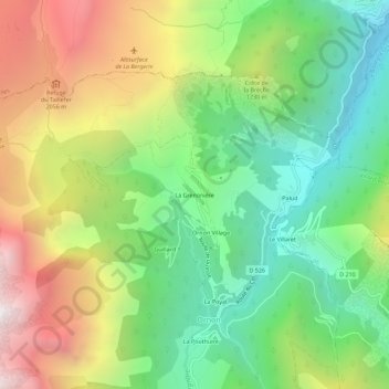 La Grenonière topographic map, elevation, terrain