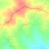 Damergidda topographic map, elevation, terrain