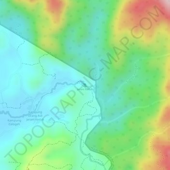 Jeram Kedah topographic map, elevation, terrain