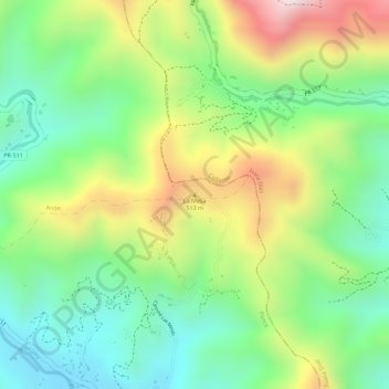 La Mesa topographic map, elevation, terrain