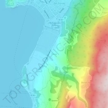 Racha topographic map, elevation, terrain