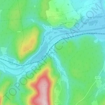 Haumatt topographic map, elevation, terrain