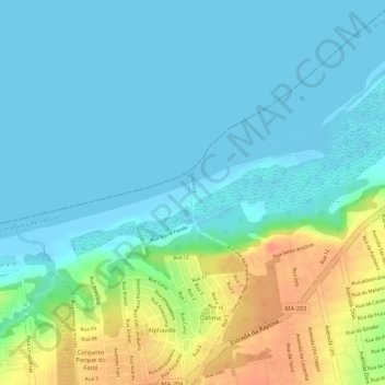 Praia_do_Olho_de_Porco topographic map, elevation, terrain