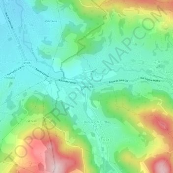 Sondreville topographic map, elevation, terrain