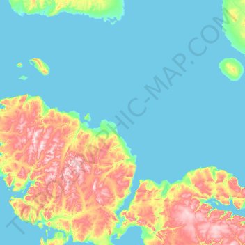 Qikiqtaaluk topographic map, elevation, terrain