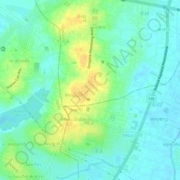 Sivilay topographic map, elevation, terrain