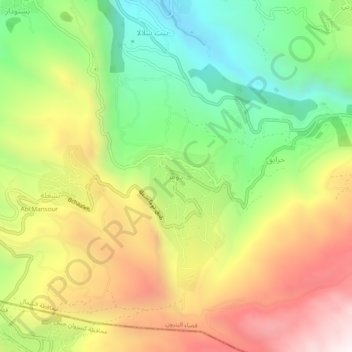 Douma topographic map, elevation, terrain