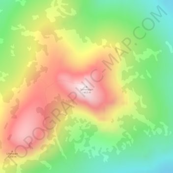 Storsnasen topographic map, elevation, terrain