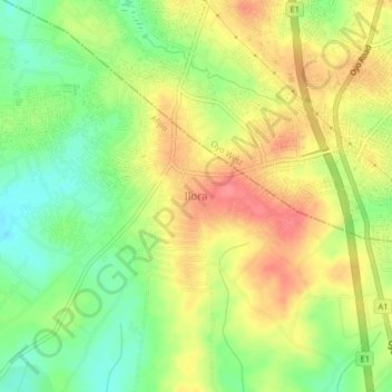 Ilora topographic map, elevation, terrain