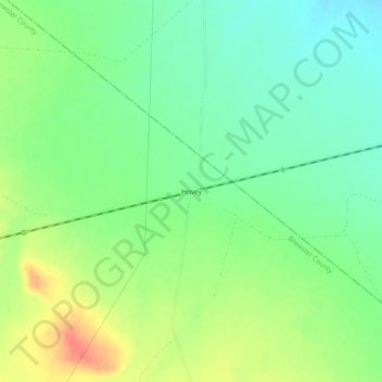 Hovey topographic map, elevation, terrain