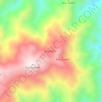 Kasimbar topographic map, elevation, terrain
