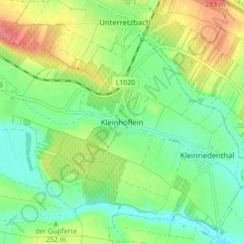 Kleinhöflein topographic map, elevation, terrain