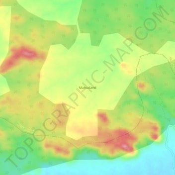 Mahudand topographic map, elevation, terrain