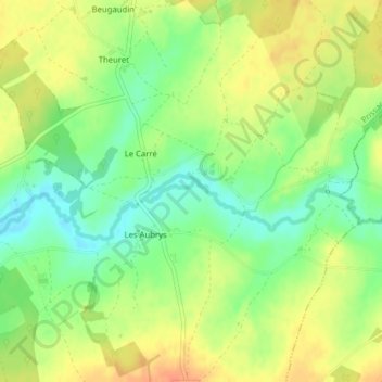La Planche topographic map, elevation, terrain