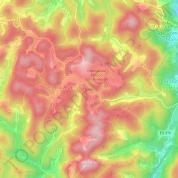 Soído topographic map, elevation, terrain