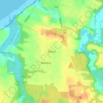 Ronin topographic map, elevation, terrain