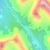 Highwood Pass topographic map, elevation, terrain