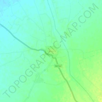 Busi topographic map, elevation, terrain