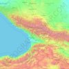 Mingrelia-Upper Svaneti topographic map, elevation, terrain
